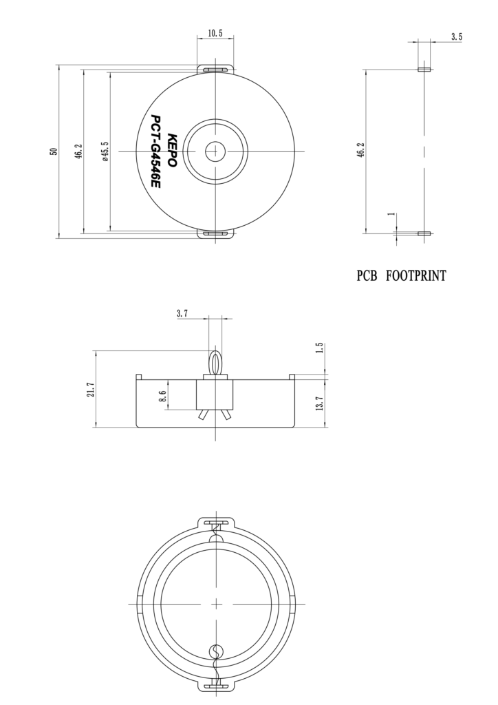 PCT G4546E Product Dimension