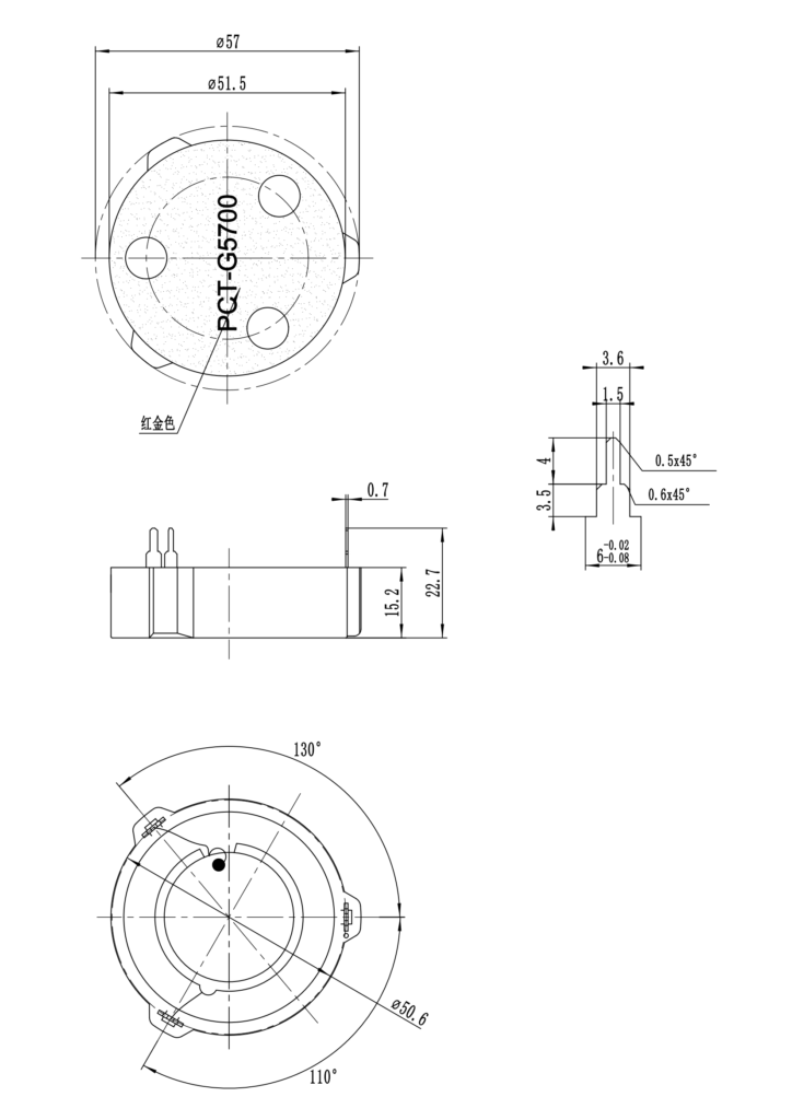 PCT G5700 Product Dimension