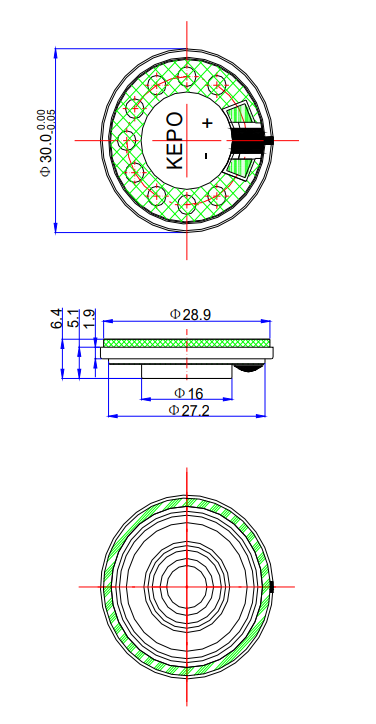 Speaker Security KP3051SP1 Product Dimension